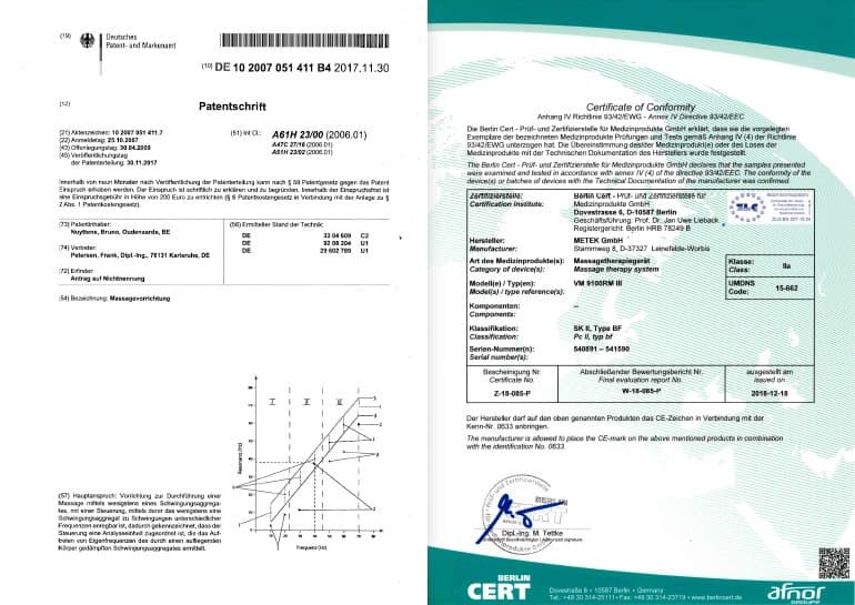 Patent en certificaat van HHP